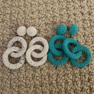 Beaded loop earrings